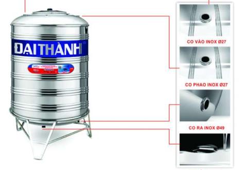 Bồn nước inox Đại Thành 5000 lít chính hãng