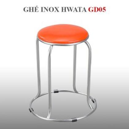 Ghế Đẩu Inox Mặt Simili GD08 thấp