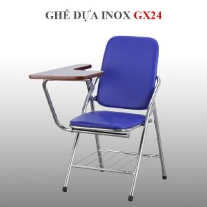 Ghế Dựa Inox Mặt Simili Có Bàn GX24