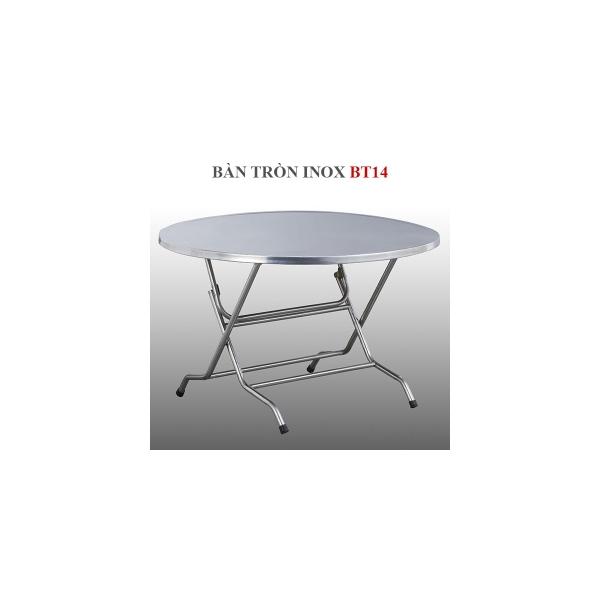 Bàn Tròn Inox- Chân rời BT 14