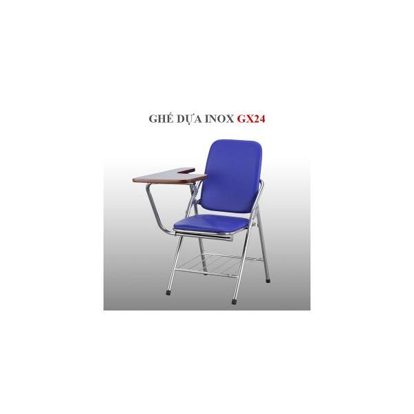Ghế Dựa Inox Mặt Simili Có Bàn GX24
