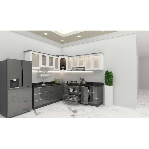 Kệ bếp inox 304 cửa Acrylic HWARC 03