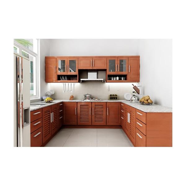 Kệ bếp inox 304 Hwata, cửa gỗ căm xe HWCX 02