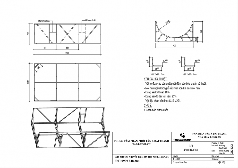 Chân bồn nước 4500L