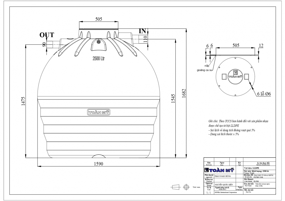 ban ve bon tu hoai septic 2500l