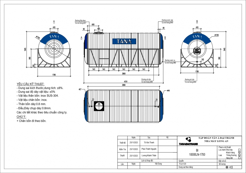 ban ve bon nuoc inox tan a dai thanh 10000l