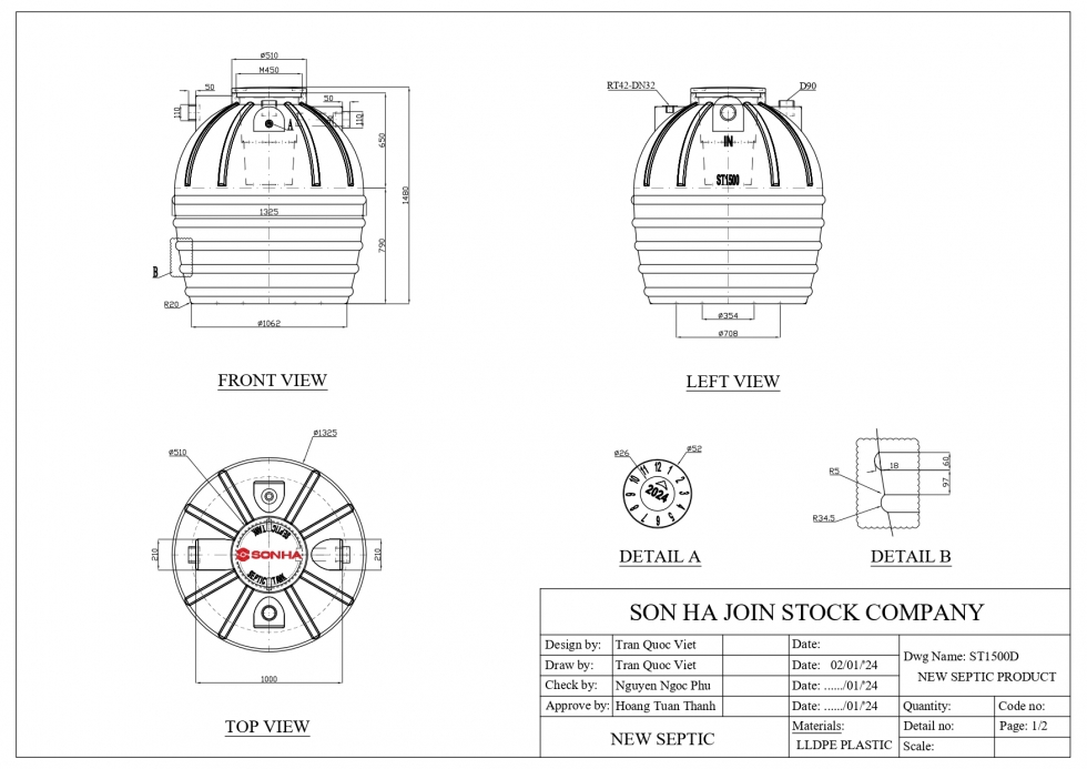 ban ve bon tu hoai septic son ha 1500l dung